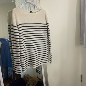 GAP Xs Boatneck striped knit sweater